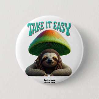 Sloth Boho Hippie benutzerdefinierte personalisier Button