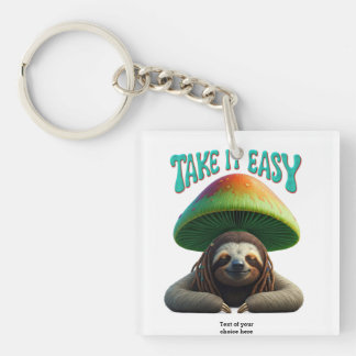Sloth Boho Hippie benutzerdefinierte personalisier Schlüsselanhänger