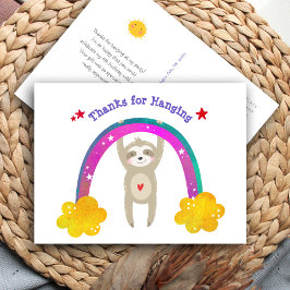 Sloth Boho Rainbow Birthday Niedlich Modern Vielen Postkarte