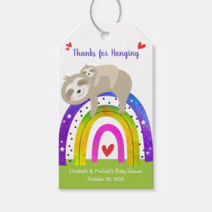 Sloth Boho Rainbow Gender Neutral Niedlich Baby Sh Geschenkanhänger