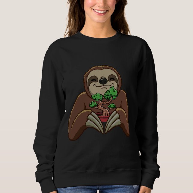 Sloth Bonsai Tree Sweatshirt (Vorderseite)