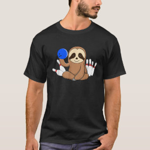 Sloth Bowling Bowler Bowl Funny Verlassen handhabt T-Shirt