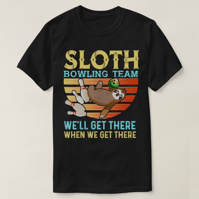 Sloth Bowling Funny Bowler Bowling T-Shirt (Design vorne)
