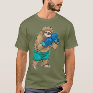 Sloth Boxer Boxhandschuhe Boxing T-Shirt