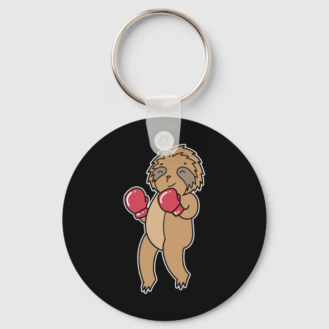 Sloth Boxing Schlüsselanhänger (Vorderseite)