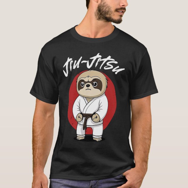 Sloth Brazilian Jiu Jitsu and Grappling T-Shirt (Vorderseite)