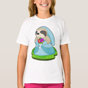 Sloth Bride Bunch von Blume Hochzeit T-Shirt