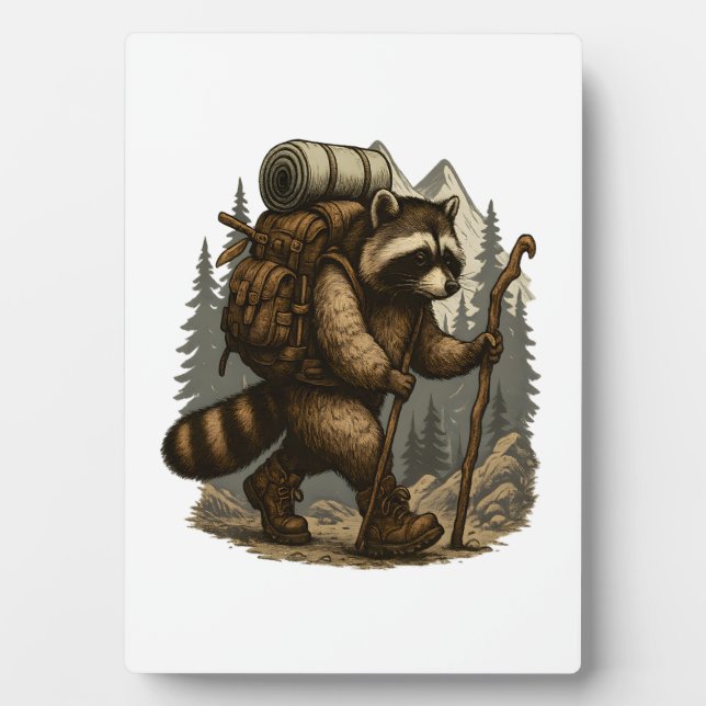 Sloth Camping Hiking Fotoplatte (Vorderseite)