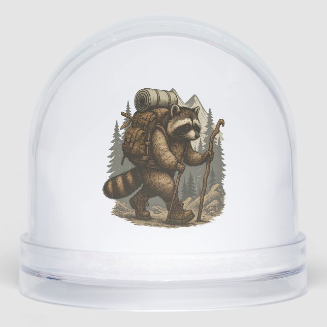 Sloth Camping Hiking Schneekugeln (Vorderseite)