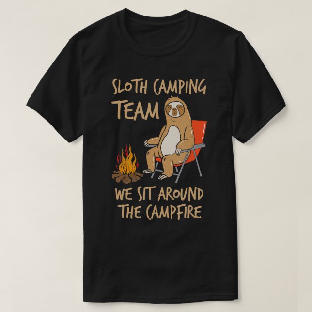 Sloth Camping Team Kleidung Sloth Lover Geschenk F T-Shirt (Design vorne)