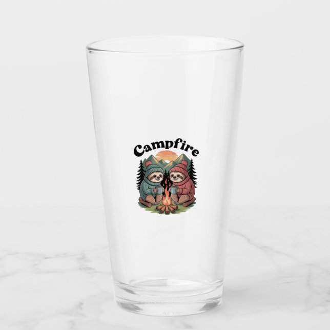 Sloth camping Team Official campfire Glas (Vorderseite)
