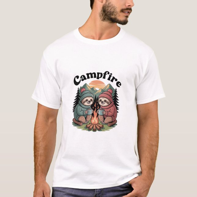 Sloth camping Team Official campfire T-Shirt (Vorderseite)
