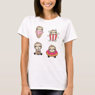 Sloth Candy Bubble Tee Popcorn Donut Sweet