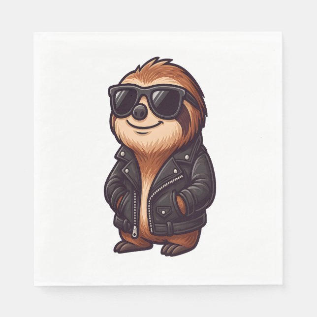 Sloth Chill Mood Serviette (Vorderseite)