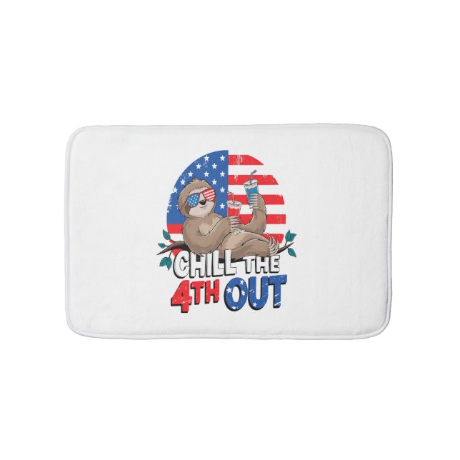 Sloth Chill the 4out Patriotic USA Badematte (Vorderseite)