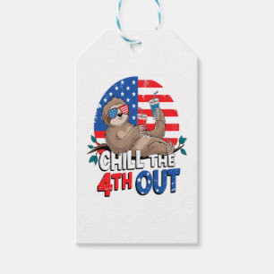 Sloth Chill the 4out Patriotic USA Geschenkanhänger