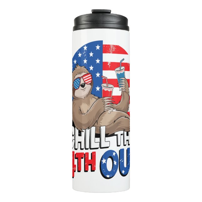 Sloth Chill the 4out Patriotic USA Thermosbecher (Vorderseite)