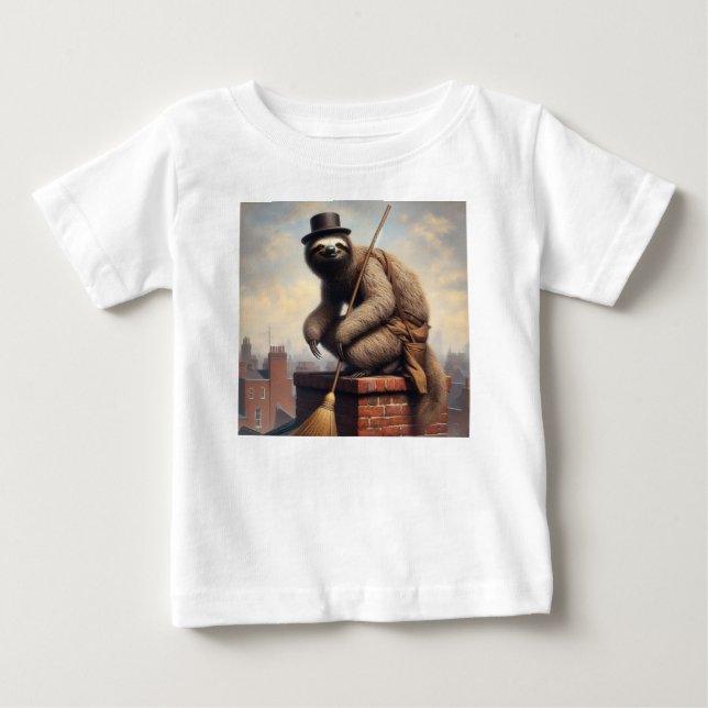 Sloth Chimney Sweep Baby T-shirt (Vorderseite)
