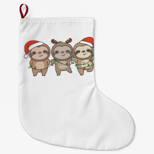 Sloth Christmas Animals Niedlich Sloth Großer Weihnachtsstrumpf