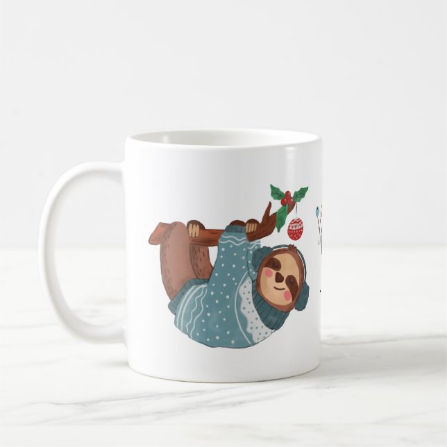 Sloth Christmas Kaffeetasse (Links)
