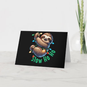 Sloth Christmas Karte