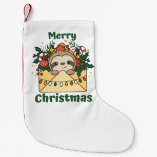 Sloth Christmas Letter Winter Animals Sloths Kleiner Weihnachtsstrumpf