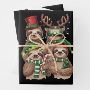 Sloth Christmas Merry Slothmas Sloth Lover Geschen Geschenkpapier Set