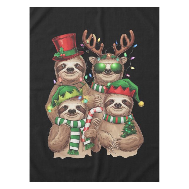 Sloth Christmas Merry Slothmas Sloth Lover Geschen Tischdecke (Vorderseite)