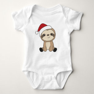 Sloth Christmas Snow Winter Animals Sloths Baby Bo Baby Strampler