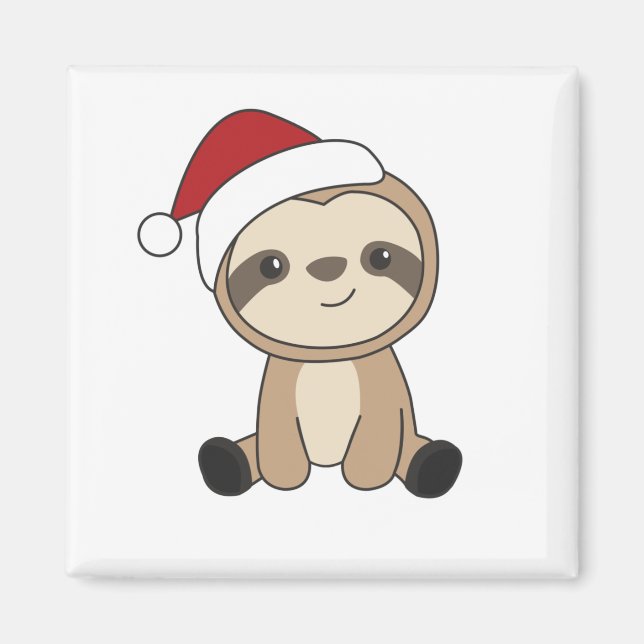 Sloth Christmas Snow Winter Animals Sloths Magnet (Vorne)