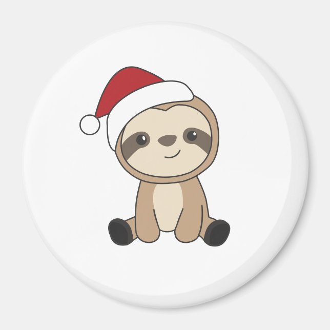 Sloth Christmas Snow Winter Animals Sloths Magnet (Vorne)