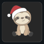 Sloth Christmas Snow Winter Animals Sloths Square Quadratischer Aufkleber<br><div class="desc">Der Lustschwung mit sanfter Beleuchtung. Hübsche Tiere mit Geschenken und Schnee zu den Ferien. Auch lustig für Weihnachten im Juli. Fehler sind süße Tiere und perfekt zu Weihnachten.</div>