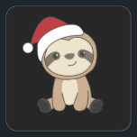Sloth Christmas Snow Winter Animals Sloths Square Quadratischer Aufkleber<br><div class="desc">Der Lustschwung mit sanfter Beleuchtung. Hübsche Tiere mit Geschenken und Schnee zu den Ferien. Auch lustig für Weihnachten im Juli. Fehler sind süße Tiere und perfekt zu Weihnachten.</div>