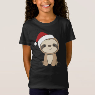 Sloth Christmas Snow Winter Animals Sloths T - Shi T-Shirt