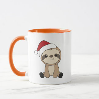 Sloth Christmas Snow Winter Animals Sloths Tasse