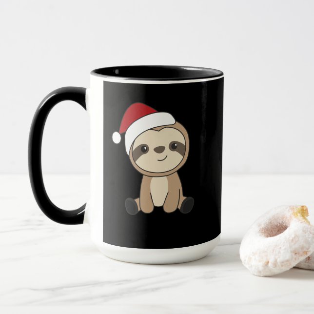 Sloth Christmas Snow Winter Animals Sloths Tasse (Mit Donut)