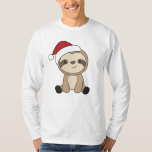 Sloth Christmas Snow Winter Animals Slots T-Shirt
