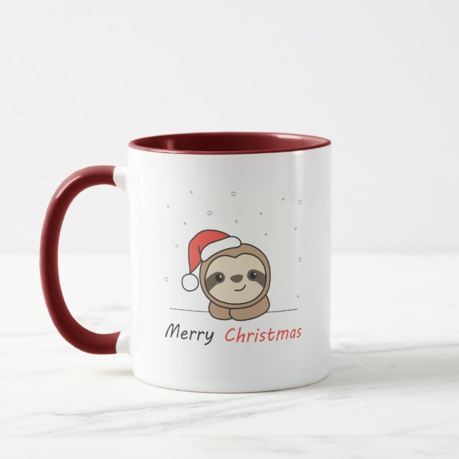 Sloth Christmas Snow Winter Animals Slots Tasse (Links)