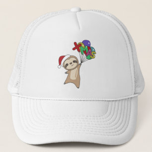 Sloth Christmas Snow Winter Animals Slots Truckerkappe