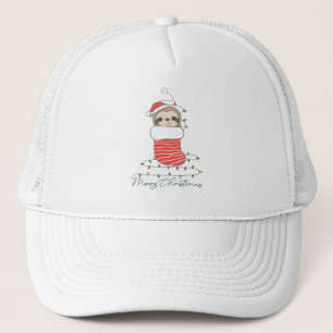 Sloth Christmas Snow Winter Animals Slots Truckerkappe