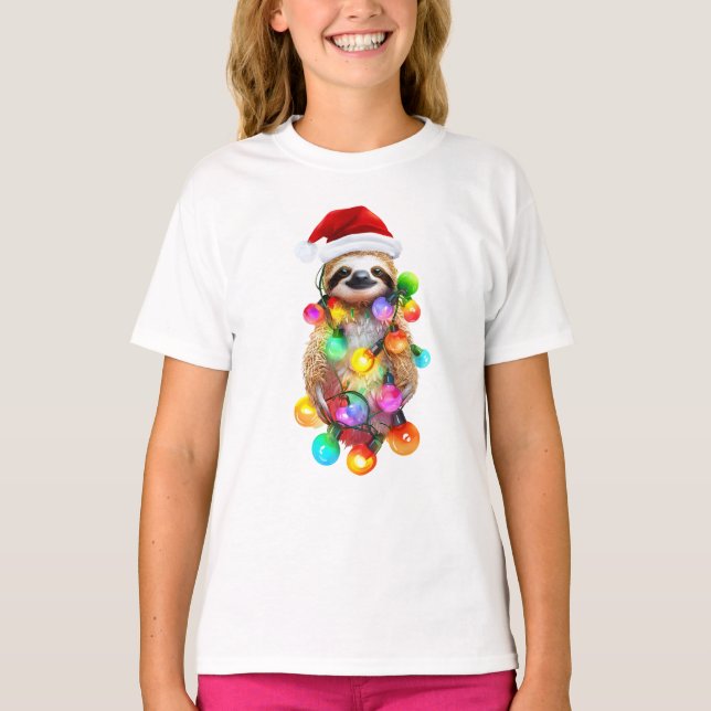 Sloth Christmas T - Shirt (Vorderseite)