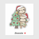 Sloth Christmas Tree Christmas Animals Sloths Aufkleber<br><div class="desc">Die Sloths sehen aus wie ein Weihnachtsbaum. Mit den Lichtern der Feen und den Hüten des Weihnachtsmannes sind sie perfekt für Weihnachten. Jeder Sloth-Liebhaber freut sich über die niedliche Tiere für die Ferien</div>