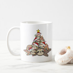 Sloth Christmas Tree Funny Animal Christmas Coffee Kaffeetasse