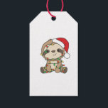 Sloth Christmas Winter Animals Sloths Geschenkanhänger<br><div class="desc">Die Sloth at Christmas with fairy lights. Funny animals with ohrts and snow for the holidays. In Sweet Christmas Greeting. Sloths are cute animals and perfect for Christmas.</div>
