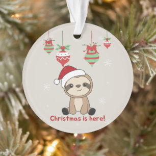 Sloth Christmas Winter Animals Sloths Ornamenes Ornament