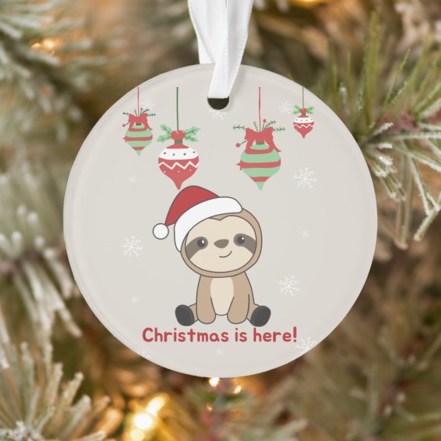 Sloth Christmas Winter Animals Sloths Ornamenes Ornament (Baum)