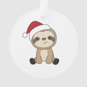 Sloth Christmas Winter Animals Sloths Ornamenes Ornament