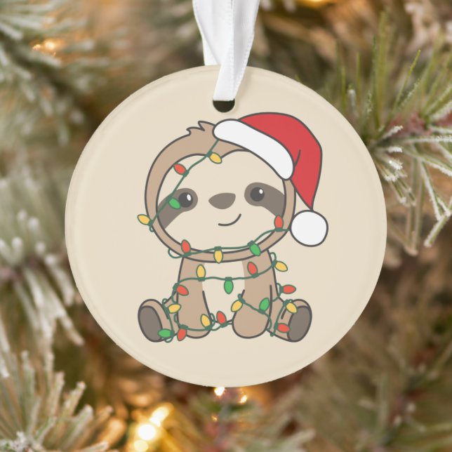 Sloth Christmas Winter Animals Sloths Ornament (Baum)