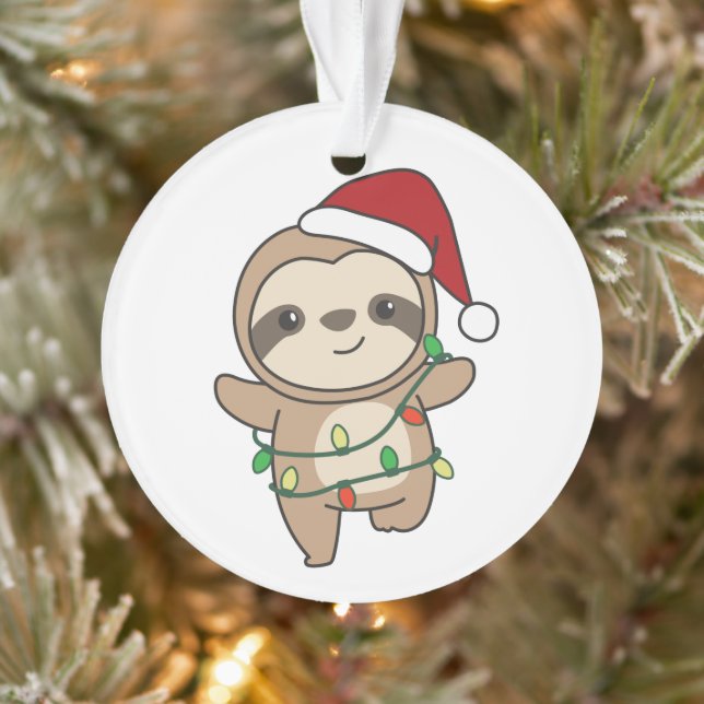 Sloth Christmas Winter Animals Sloths Ornament (Baum)