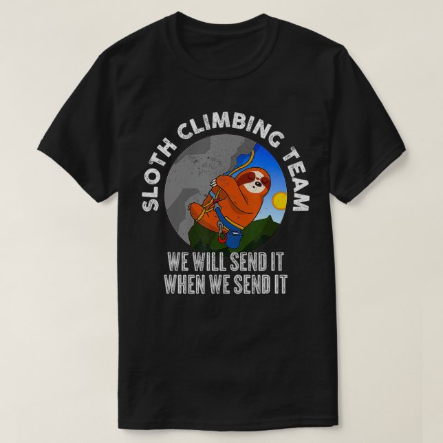 Sloth Climbing Team T-Shirt (Design vorne)